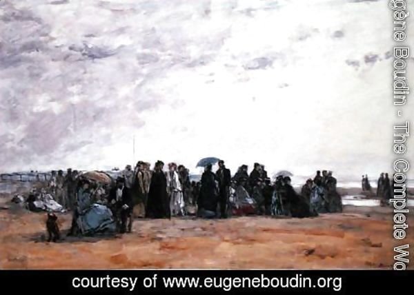 Eugène Boudin - A seaside watering place, 1867