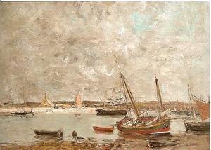 Eugène Boudin - Camoret, the harbor 1876