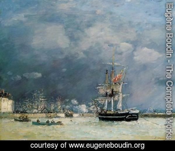 Eugène Boudin - Evening, Le Havre 1866