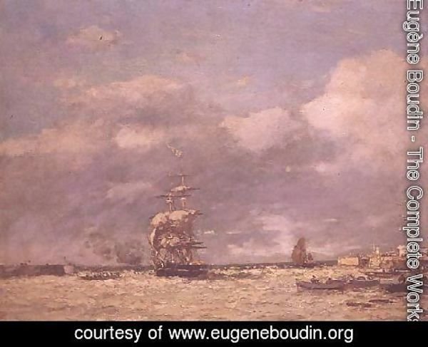 Eugène Boudin - L'Entree du Port de Havre