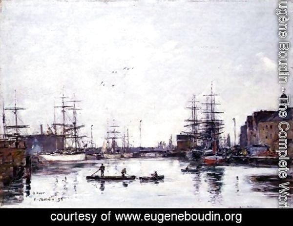 Eugène Boudin - The Basin of the Barre, Le Havre 1895