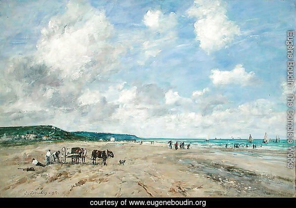 The Beach at Tourgeville 1893