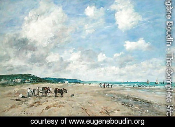 Eugène Boudin - The Beach at Tourgeville 1893