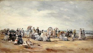 Eugène Boudin - The Beach at Trouville 1873