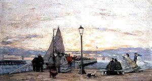 The Jetty at Trouville- Sunset 1864
