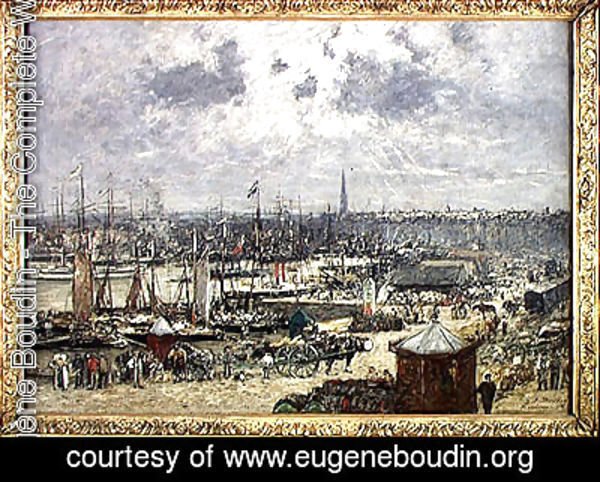 Eugène Boudin - The Port of Bordeaux 1874