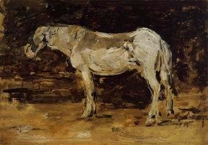 Eugène Boudin - The White Horse c.1885-90