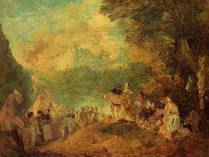 Eugène Boudin - The Pilgrimage to Cythera (after Watteau)