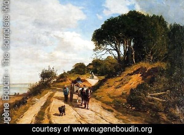Eugène Boudin - The Road from Trouville to Honfleur