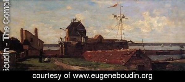 Eugène Boudin - Le Havre, the Frencois I Tower