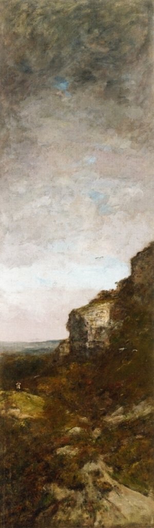 Eugène Boudin - The Hunt for Partridge on the Cliff