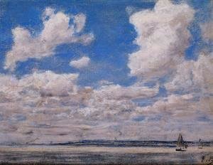 Eugène Boudin - Seascape with Large Sky