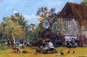 Eugène Boudin - The Saint-Simeon Farm