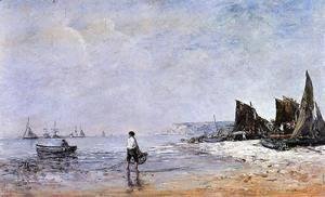 Eugène Boudin - The Fisherman, Low Tide