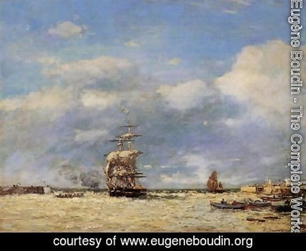 Eugène Boudin - Entering the Port of Havre