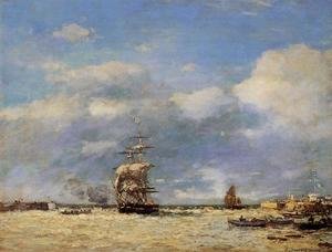 Eugène Boudin - Entering the Port of Havre