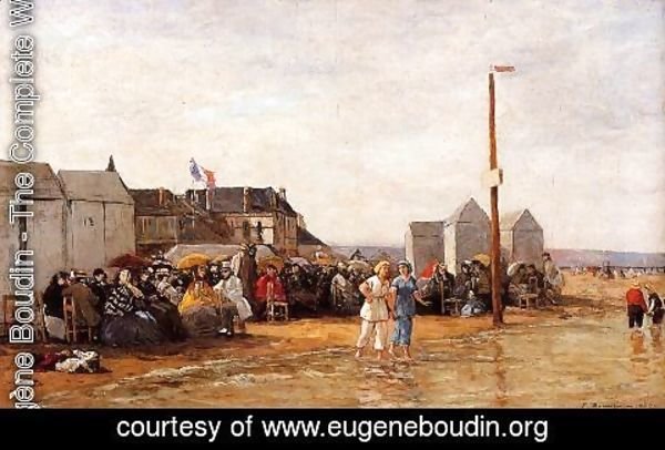 Eugène Boudin - The Bathing Hour at Trouville