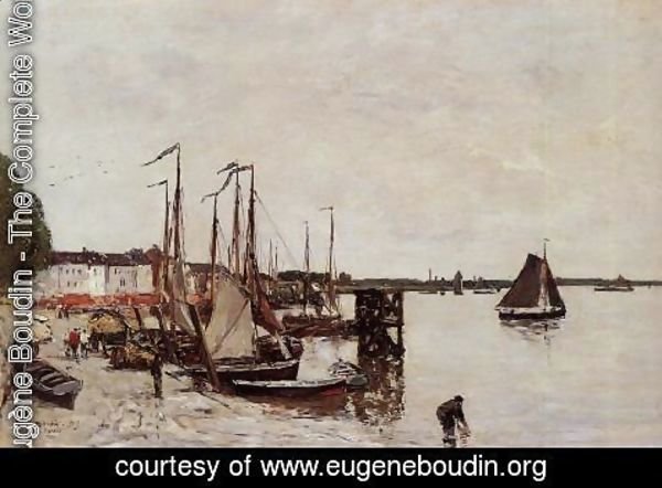 Eugène Boudin - Anvers, Fishing Boats