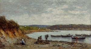 Eugène Boudin - Brest, Fishing Boats