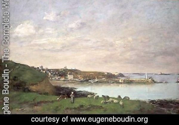 Eugène Boudin - View at Saint-Quay-Portriaux