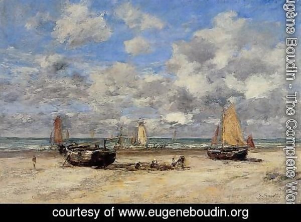 Eugène Boudin - Low Tide at Scheveningen