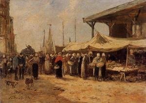 Eugène Boudin - Trouville, Fish Market I