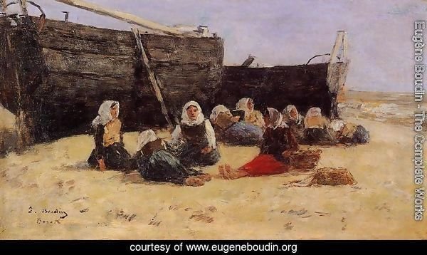 Fishwomen Seated on the Beach at Berck
