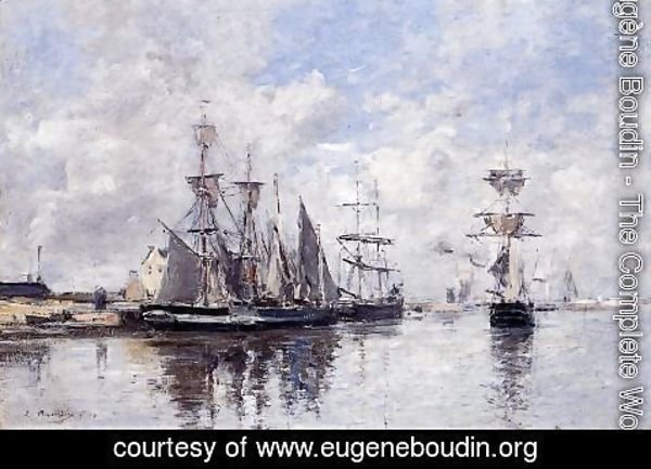 Eugène Boudin - The Port of Deauville I