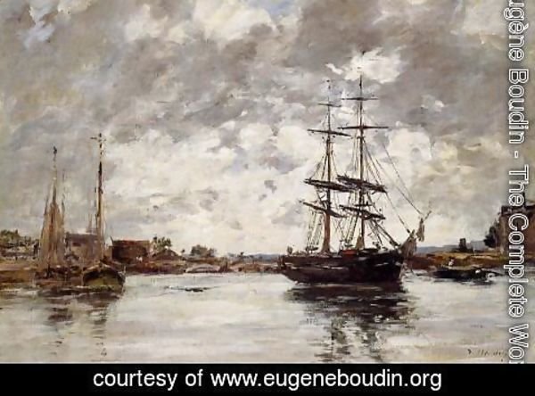 Eugène Boudin - Bridge over the Touques