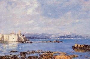 Eugène Boudin - The Rocks of l'Ilette and the Fortifications