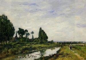 Eugène Boudin - Small Canal at Quilleboeuf