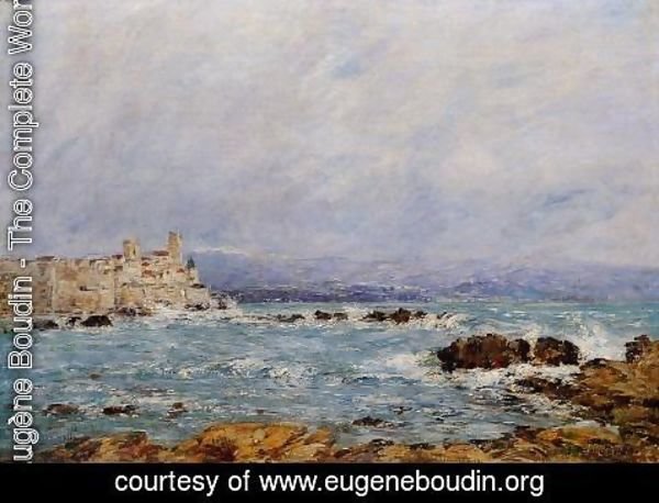 Eugène Boudin - Antibes, the Rocks of the Islet