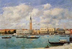 Eugène Boudin - Venice, the Campanile, View of Canal San Marco from San Giorgio