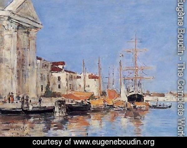 Eugène Boudin - Venice, the Customs House