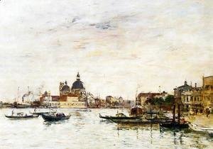 Eugène Boudin - Venice, the Mole at the Entrance of the Grand Canal and the Salute