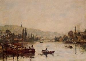 Eugène Boudin - Rouen, the Santa-Catherine Coast, Morning Mist