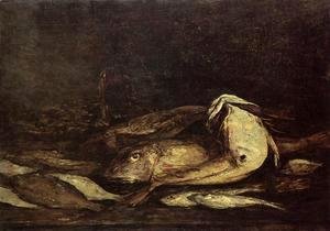Eugène Boudin - Mullet and Fish