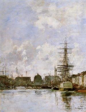 Eugène Boudin - Le Havre, Le Bassin du Commerce
