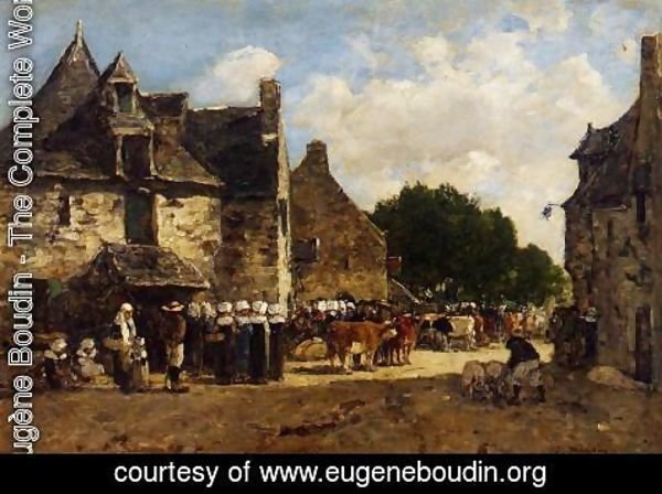 Eugène Boudin - Jour de fiore, Le Faou