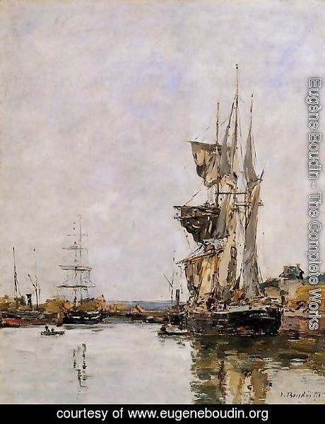 Eugène Boudin - Deauville, the Harbor I