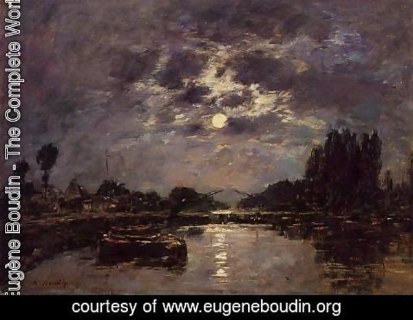 Eugène Boudin - The Effect of Moonlight