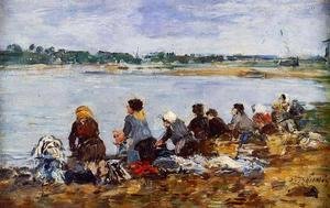 Eugène Boudin - Laundresses on the Banks of the Touques IX