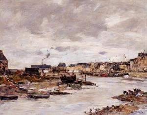 Eugène Boudin - The Inner Port of Trouville at Low Tide