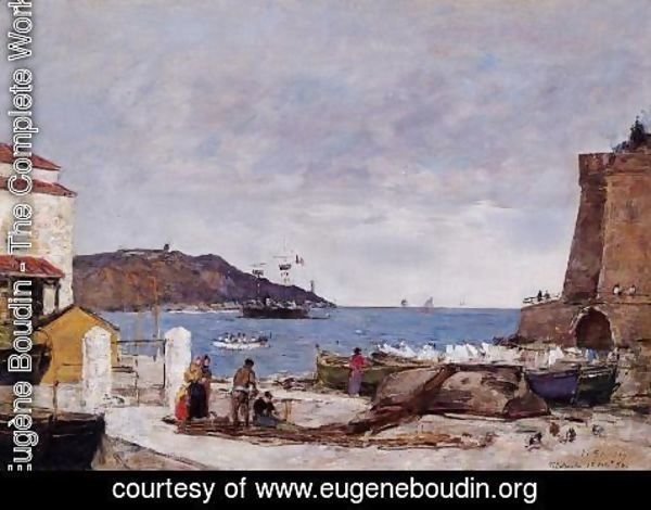 Eugène Boudin - The Bay of Villefranche, the Port
