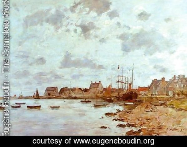 Eugène Boudin - The Port at Saint-Vaast-la-Houghe