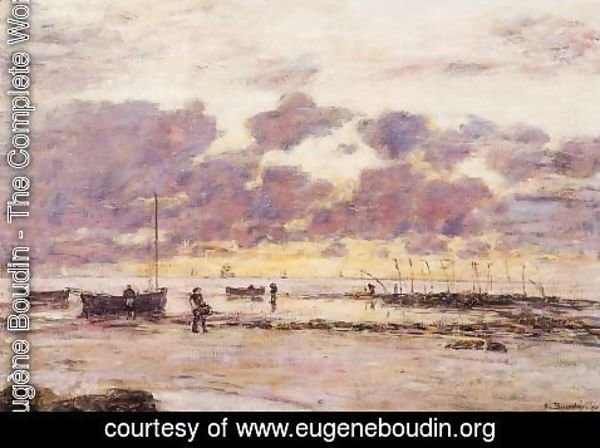 Eugène Boudin - The Shores of Sainte Adresse at Twilight
