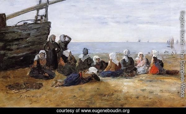 Berck, Group of Fishwomen Seated on the Beach