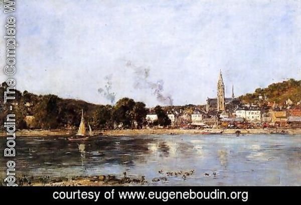 Eugène Boudin - The Seine at Caudebec-en-Caux