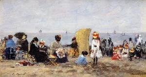 Eugène Boudin - Trouville, Beach Scene XV