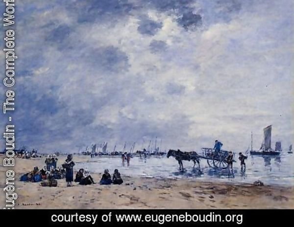 Eugène Boudin - Berck, the Arrival of the Fishing Boats